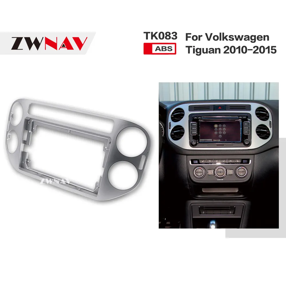 

ZWNAV Car Double Din Frame radio Fascia Panel DVD Dash Interior Trim for Volkswagen Tiguan 2010 2011 2012 2013 2014 2015