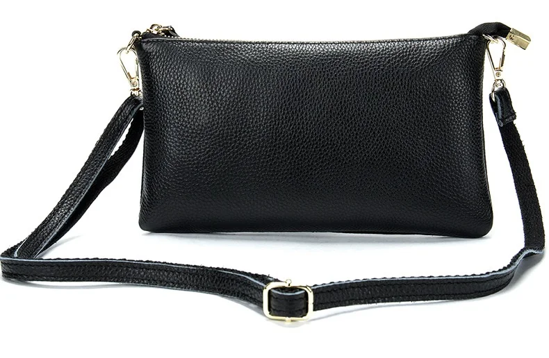 MJ Women Genuine Leather Shoulder Bag Female Real Leather Messenger Bag Crossbody Handbag Clutch Purse Ladies Casual Bags (12)