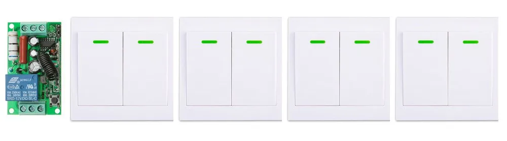 

New digital Remote Control Switch AC220V Receiver+4* Wall Transmitter Wireless Power Switch 315MHZ Radio Controlled Switch Relay