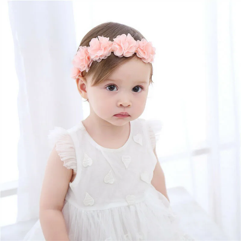 

Newborn Kids Baby Girls Toddler Flower Headband Hair Band Headwear Accessories Princess Cute Fashionable