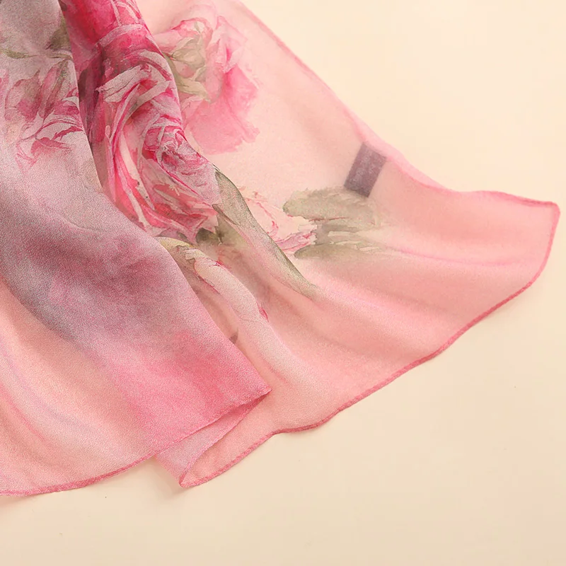 Шанхай история шелковый шарф обертывание шаль для женщин длинный стиль цифровой печати Классический Цветочный дизайн цифровой струйный 175x108 см