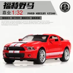 1:32 Ford Shelby GT500 Diecasts и Игрушки транспортные средства модель автомобиля со звуком и светом игрушки коллекции автомобилей для мальчиков