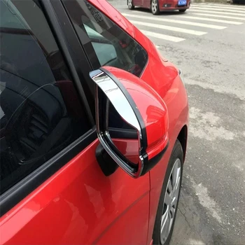 

WELKINRY car cover For Honda Fit Jazz 2014 2015 2016 2017 2018 ABS chrome side wing fender rearview mirror visor shield trim