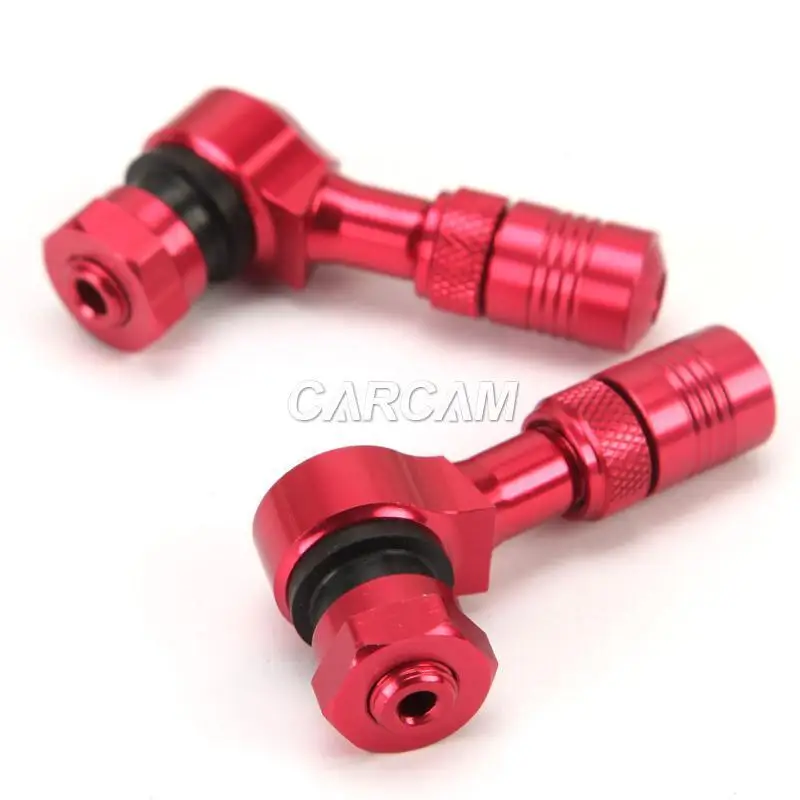 Red Fadeproof Motorcycle Wheel Valve 