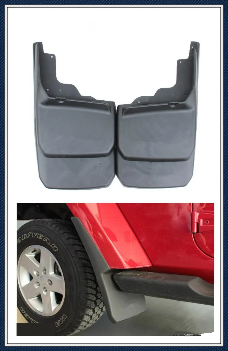 Для Jeep Wrangler 2007- спереди и сзади брызговики Брызговики MUDGUARD набор из 4 шт