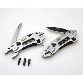 

Outdoor Multifunctional Pliers Pocket Folding Knife Screwdriver Kit Adjustable Wrench Army Camp Multi Tool Survival