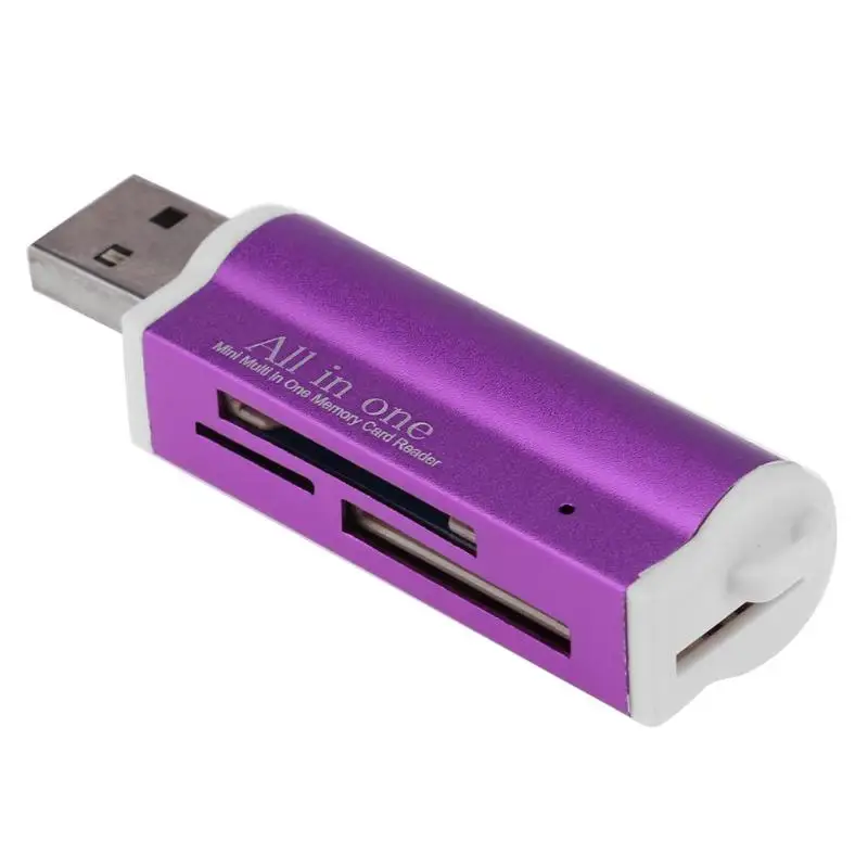 ALLOYSEED USB2.0 4 in 1 Multi Memory Card Reader for SD/SDHC/Mini SD/MMC/TF Card/MS Laptop Accessories ALLOYSEED USB2.0 4 in 1 Multi Memory Card Reader for SD/SDHC/Mini SD/MMC/TF Card/MS Laptop Accessories