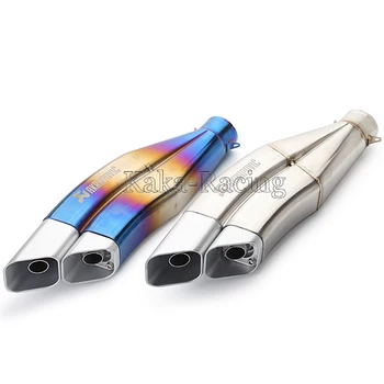 

Inlet 51mm Akrapovic Motorcycle Exhaust Muffler Dual Exhaust Escape moto Universal Pipe for R1 R6 R25 R3 CB190F CBR650F TRK502