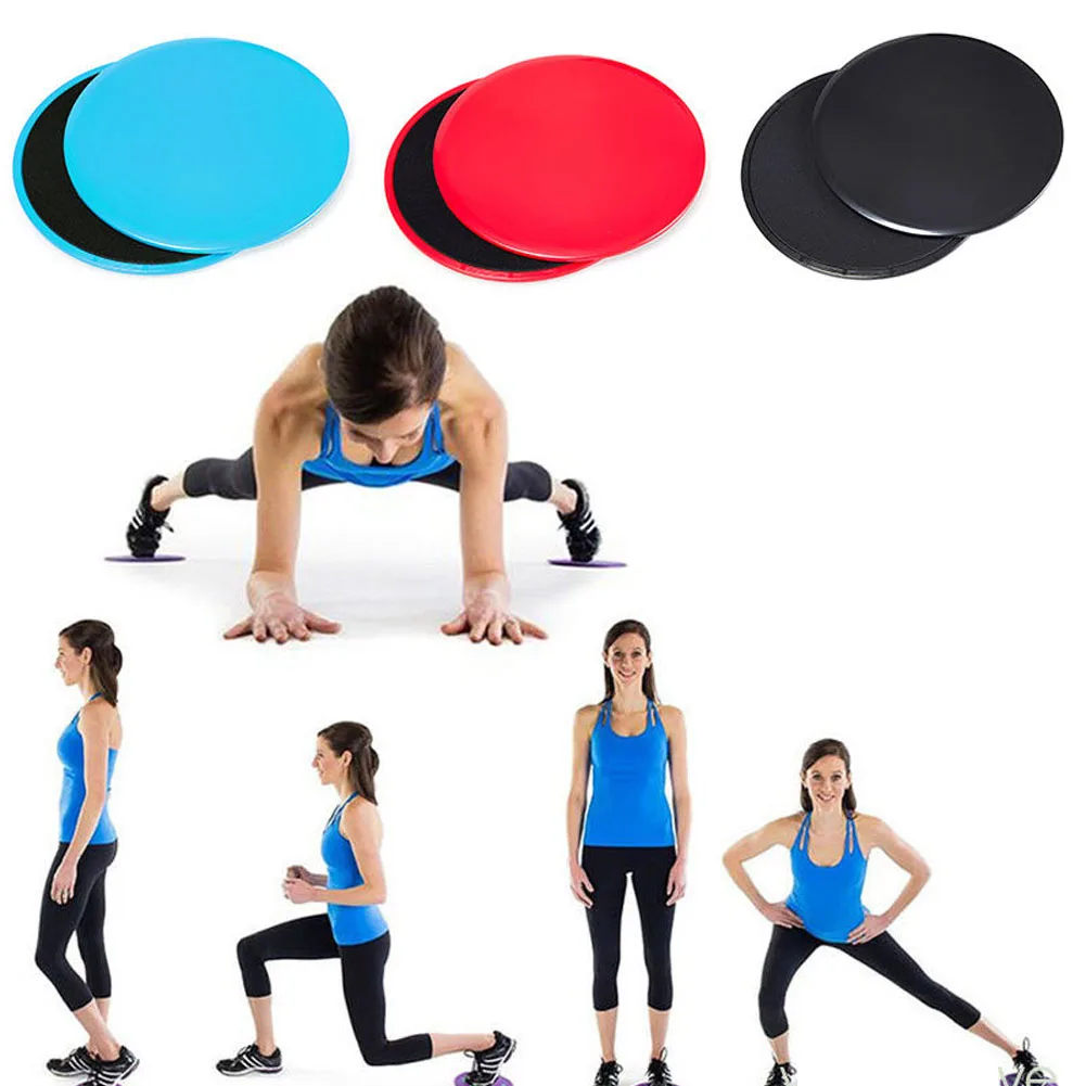 Gym Dual Sided Gliding Discs Glide Fitness Exercise Core Slider Gliding