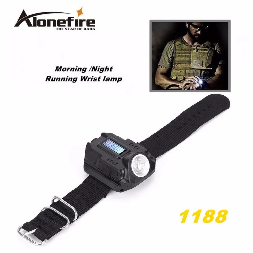 1188 Новый Портативный CREE XPE R2 наручные часы фонарик Torch Light зарядка через USB наручные модель Тактический Перезаряжаемые фонарик