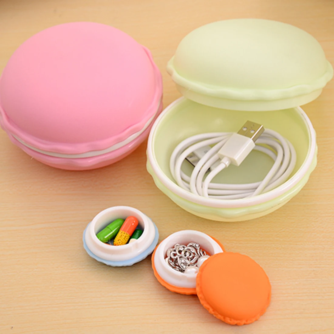 

Hot Sweet Small Storage Box Candy Color For Jewelry Earring Outing Storage Boxes