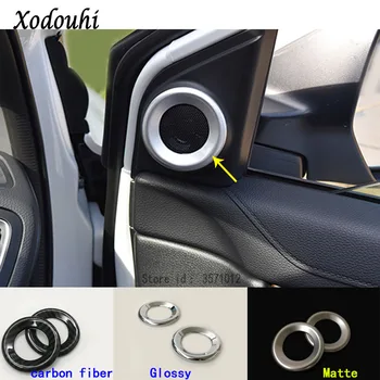 

Car Trim Stereo Circle Inner Front Audio Speak Redio Frame Ring Round Vent Stick Lamp For Honda CRV CR-V 2017 2018 2019 2020