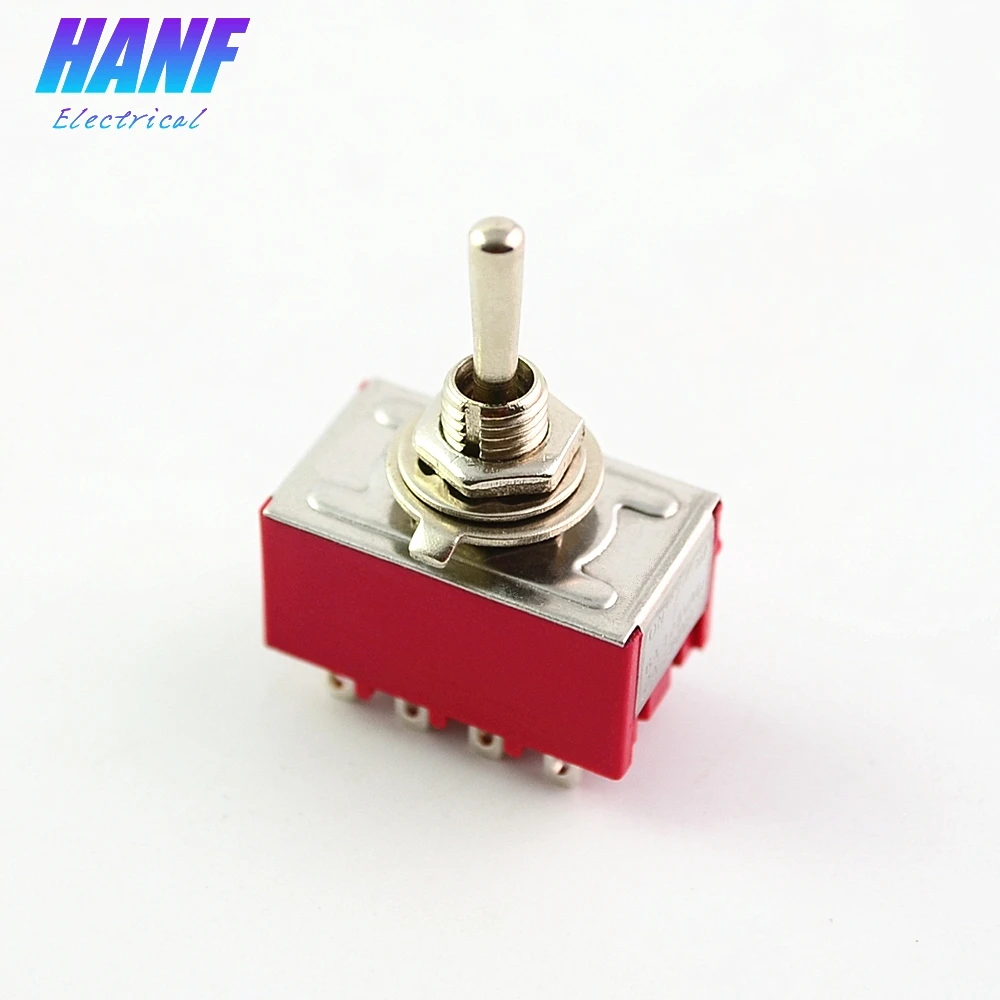 

3pcs MTS-403 4PDT Rocker Toggle Switch ON-OFF-ON 12 pins Power Button 3 positions 2A/250VAC 6A 125VAC