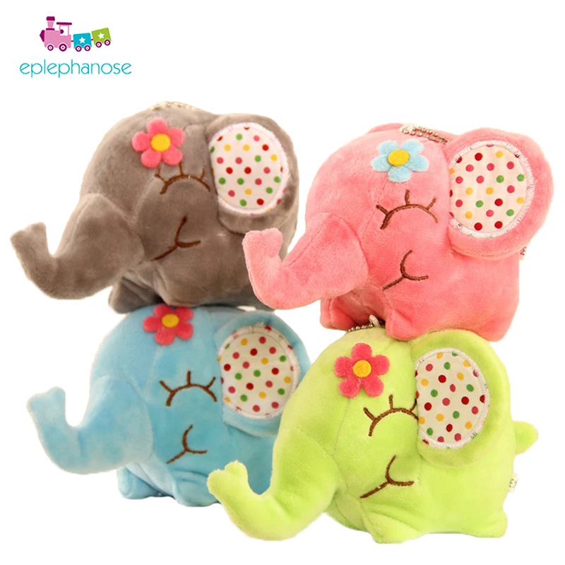 

8Cm Cute Elephant Infant Baby Plush Toys Dolls Long Nose Stuffed Elephant Animals Baby Toys Kids Bag Hang Pendant Girls Gifts
