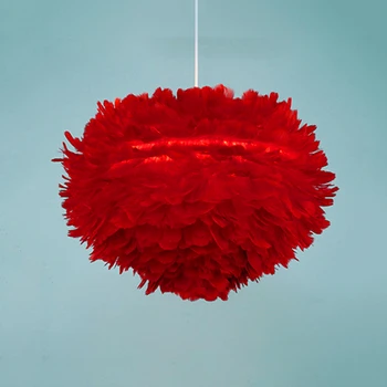 

Modern Nature Goose Feather LED Chandelier Romantic Pendant Lamps Home Lighting Restaurant Bedroom Living Room Kitchen Fixtures