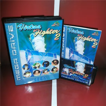 

Virtua Fighter 2 EU Cover with box and manual For Sega Megadrive Genesis Video Game Console 16 bit card