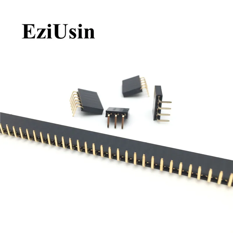 

2.0mm R/A Single Row Female 1*40P PCB Board Right angle Pin Header socket Connector Pinheader 1x40p For Arduino
