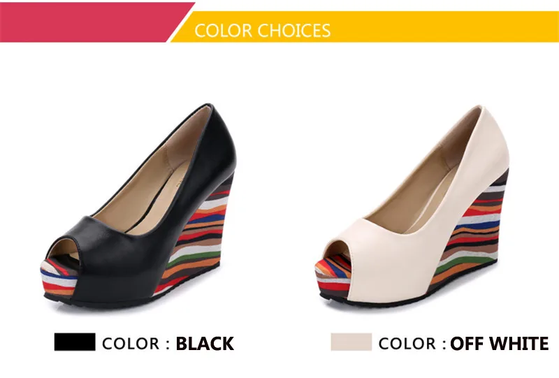 Women Sandals Colorful Striped Platform Wedges Shoes for Women High-Heeled Sexy Open Toe Ladies Shoes Comfortable Slip On Pumps (11)
