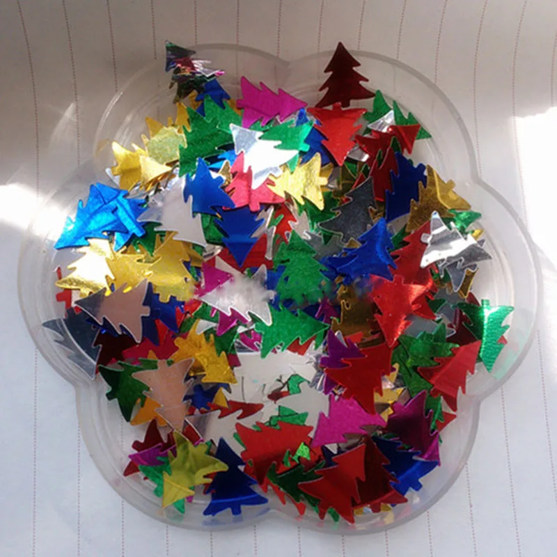 

Shinny Christmas Tree/Snowflake/Smile Face Loose Sequins Paillettes Sewing Sequin For Wedding Decoration Craft Mixed Color