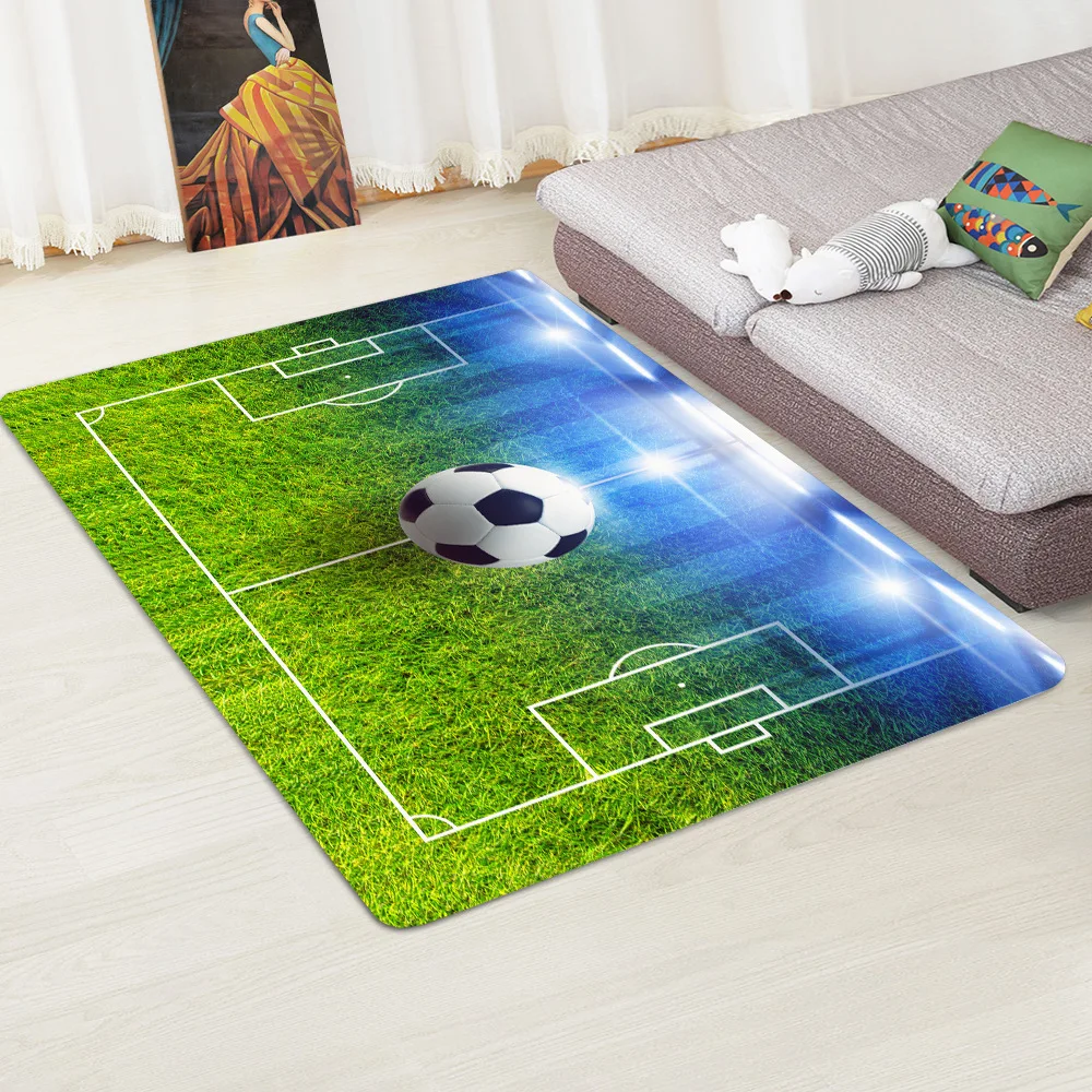

2018 New Design Football Field Pattern Carpet for Living Room Doormat Anti - Slip Floor Mat Baby Nursery Rug Children Carpet