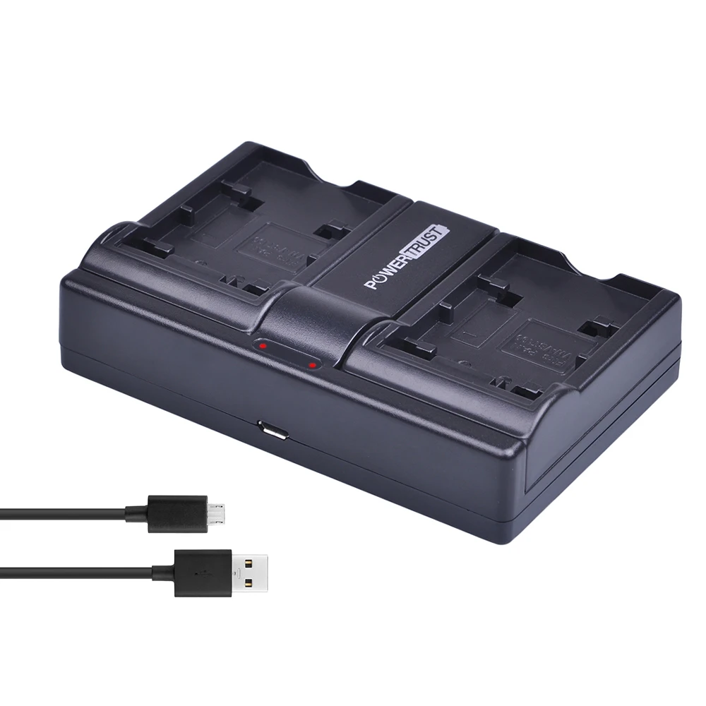 Powertrust Vwvbk190 Vwvbk360 Dual Battery Charger For Panasonic Hc