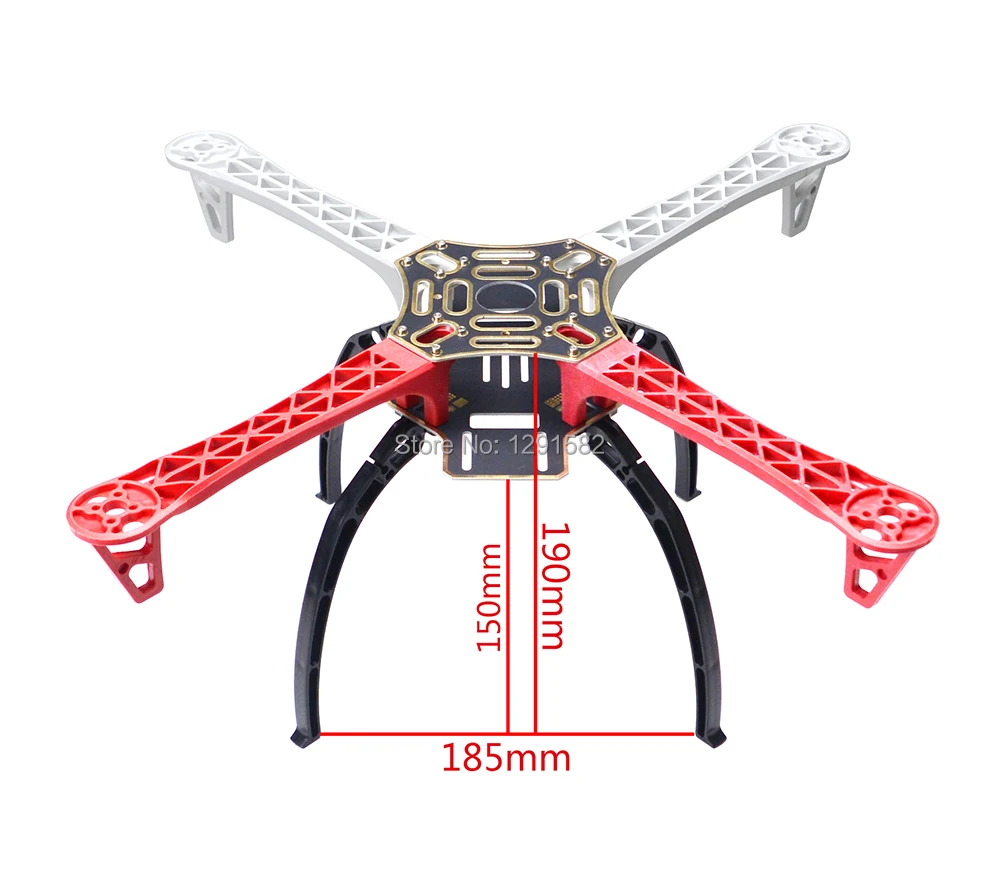 

Hot F450 450mm 4-Axis MultiCopter Quadcopter Frame Multi-rotor Airframe Kit with black plastic landing gear