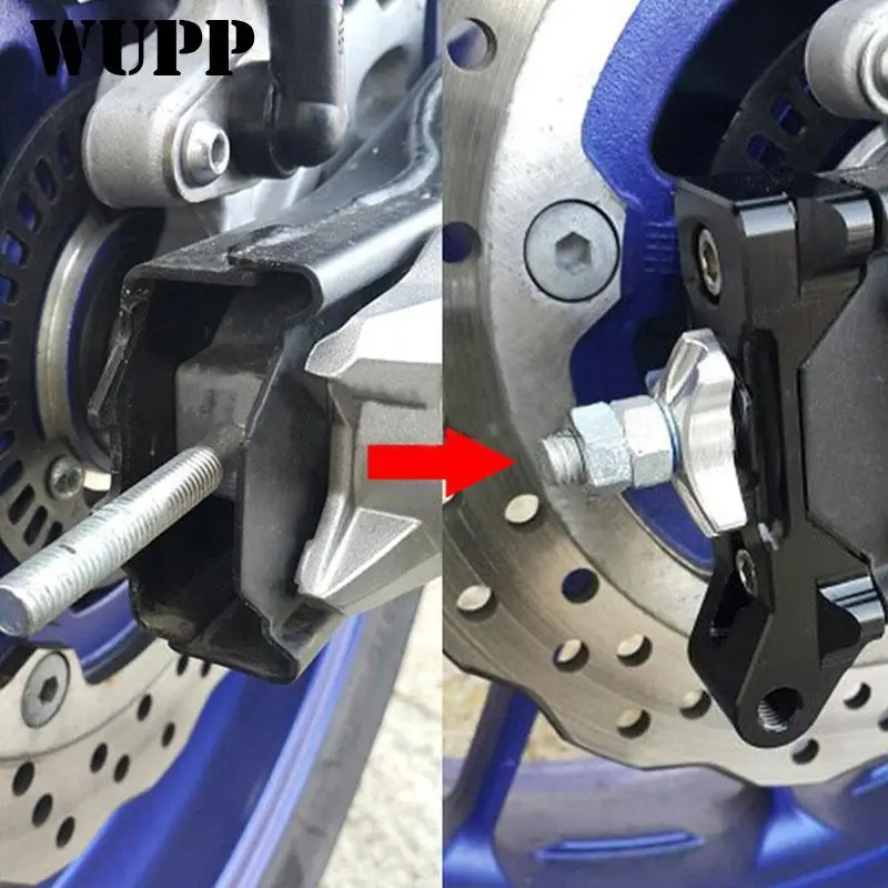 

WUPP MT 07 MT07 MT-07 2013-2015 2016 Motorcycle Aluminum Rear Axle Spindle Chain Adjuster Blocks 2 Pieces MCT6733