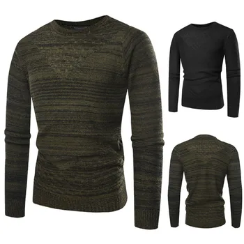 

Men Autumn Winter Pullover Knitted Top Printed Sweater Outwear Blouse