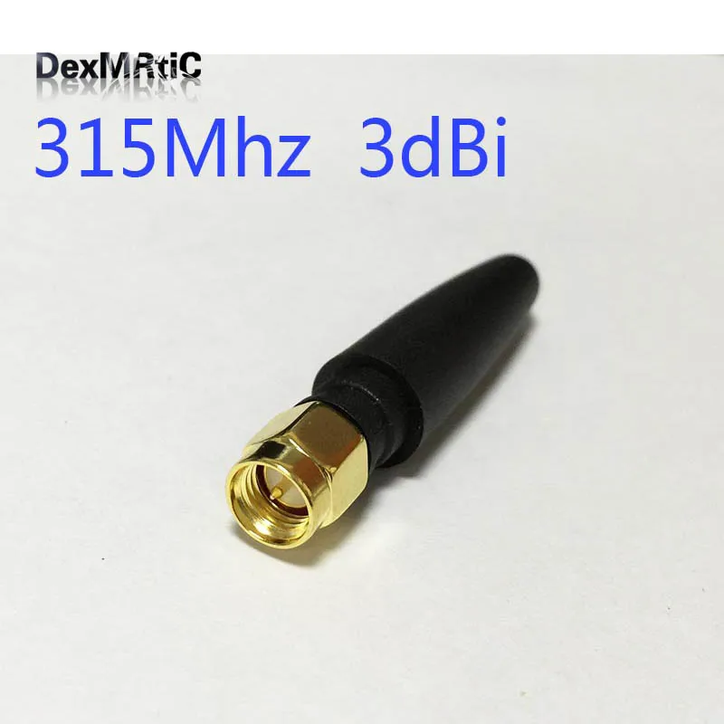 

1PC 315Mhz antenna 3dbi gain rubber antenna SMA male connector 5cm long #2