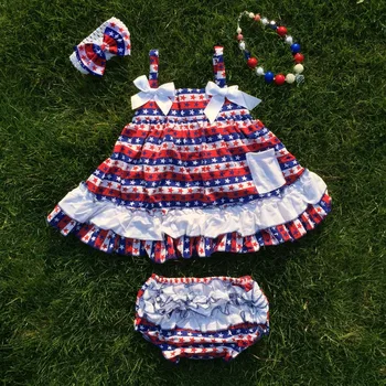 

2016 baby Kid 4th of July Patriotic petticoat May Memorial day outfit baby girl fourth of july swing outfits July 4th swing tops