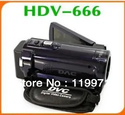2012 New 16xdigital zoom 3.0 inch LTPS LCD screen FULL-HD 1080P 12MP hd digital video camera HDV-666 Free shipping | Электроника