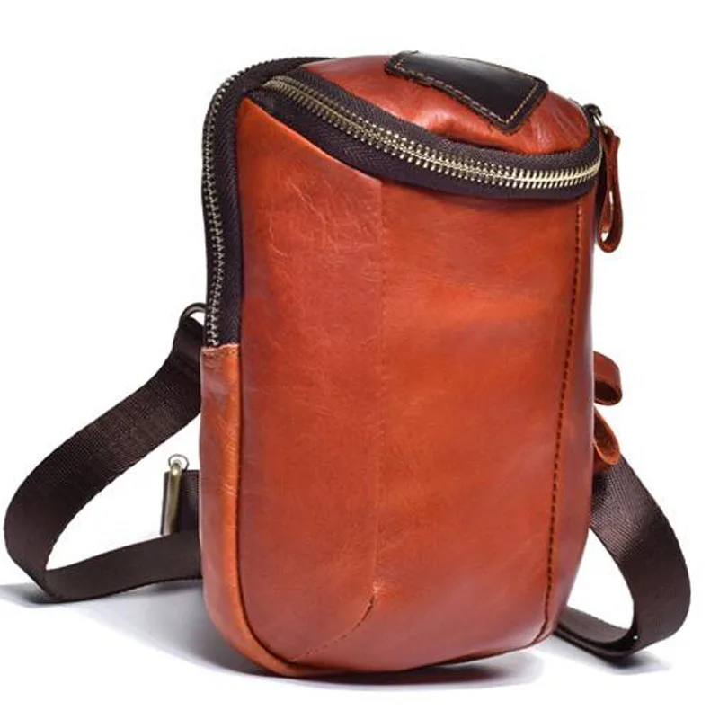 Для мужчин из натуральной кожи ремень крюк Фанни Талия сумка Crossbody Ретро мобильный чехол для телефона сумка кожаная Для мужчин Pack