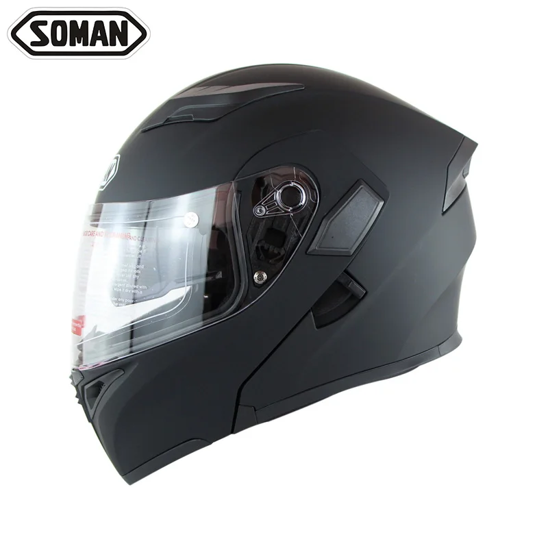 Мотоциклетный шлем Soman SM955 гоночный на все лицо с двойным козырьком уличный для