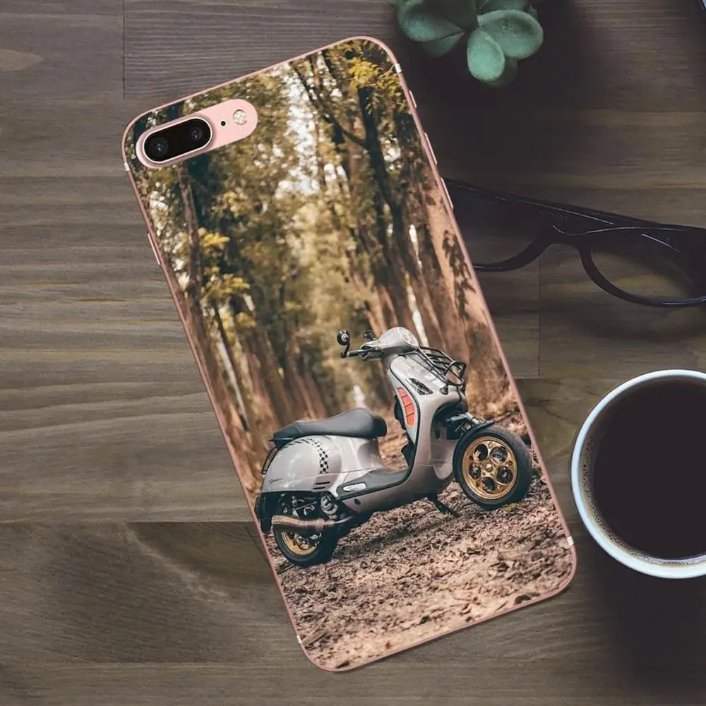 Чехол Vespa для сотового телефона из мягкого ТПУ скутера чехол Apple iPhone 4 4S 5 5C SE 6 6S 7 8