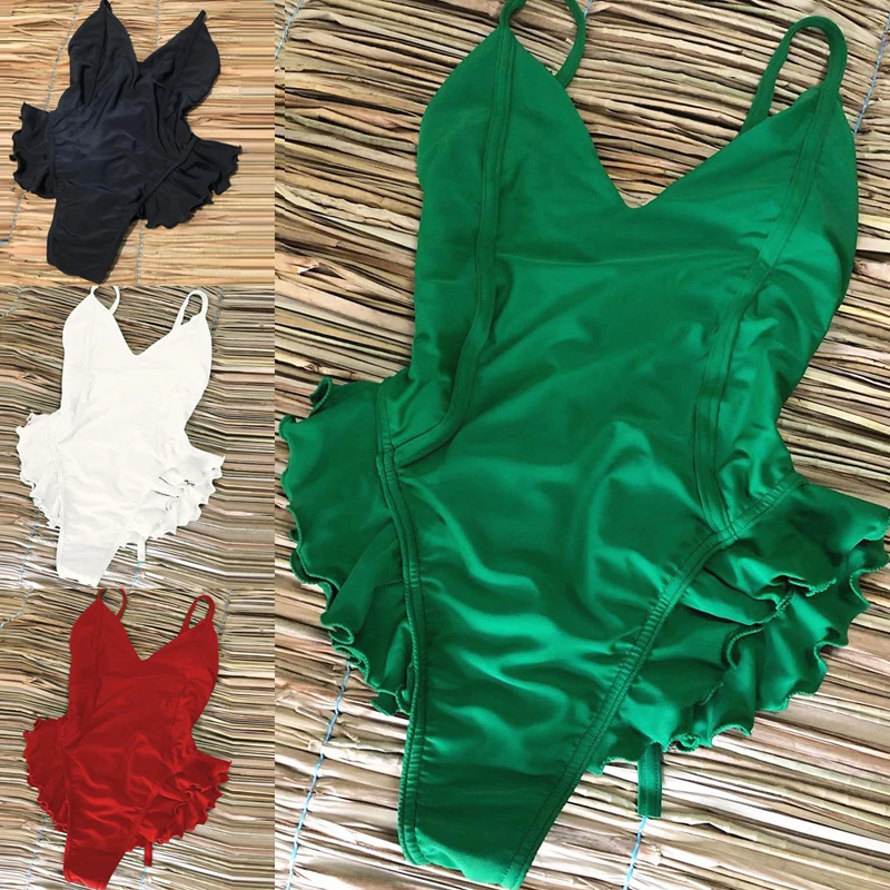 

Sexy Bathing Suit One Piece High Waist Swimsuit Monokini Push Up Bodysuit White Swimwear Women Maillot De Bain Femme 2019