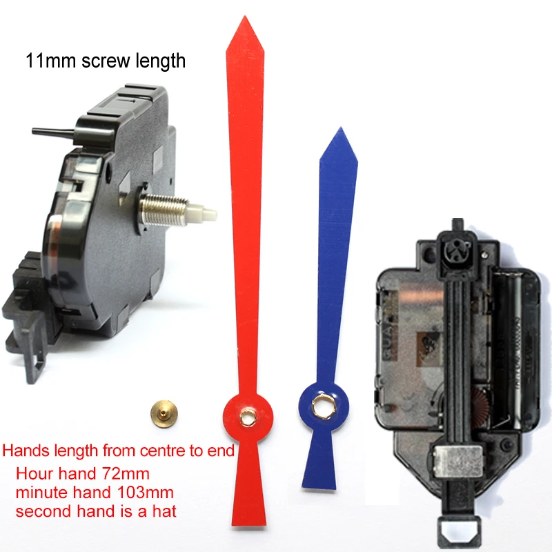 

12888 Pendulum type Movement 11mm Screw length Plastic Movement With 93# Hands Step Clock Accessory Quartz DIY Movement Kits