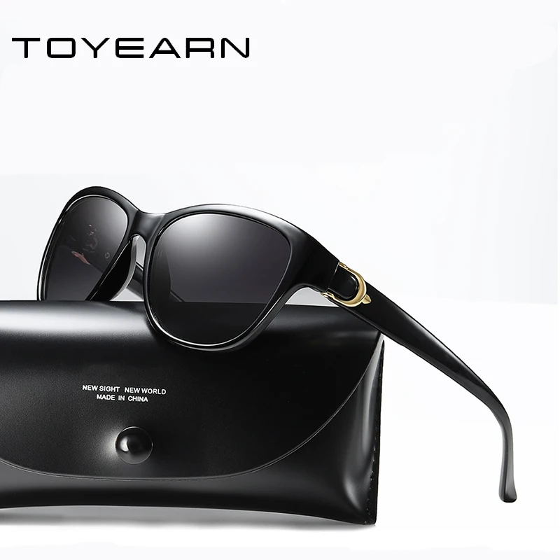 

T0YEARN Fashion Women Brand Designer Sexy Cat Eye Sunglasses Women Vintage Classic Polarized Ladies Sun Glasses oculos de sol