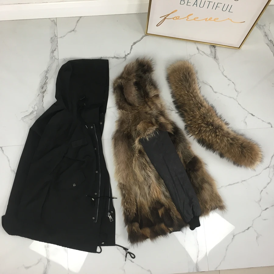 Новые чернобурки меховой парка пальто женские трикотажные silver fox подкладке парки