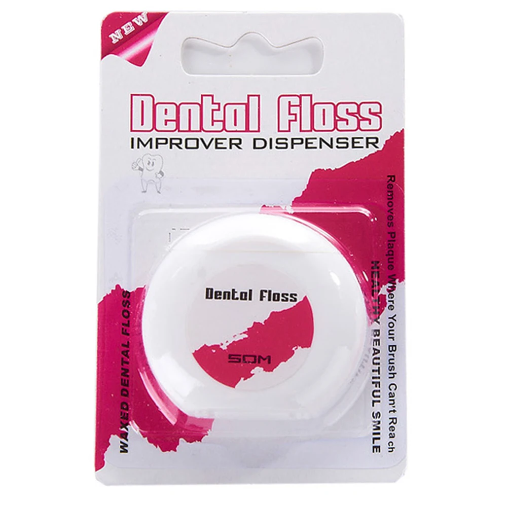 Clearance 50m Dental Floss Oral Care Teeth Flosser Waxed Teeth Clean