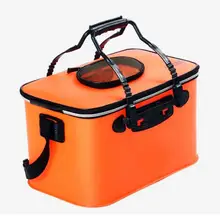 Mounchain Fishing Portable EVA Folding Bucket Water Tank Fish Storage Box for Live Fish fishing tackle boxes fishing box eva customization easy to clean box customized baiting bucket thickening fishing bucket waterproof case