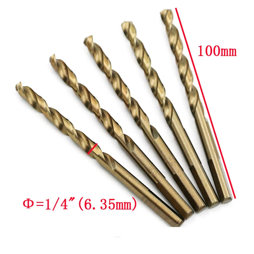 1pcs high cobalt stainless steel drill bit ,M35 triangular handle diameter 6mm twist drill high