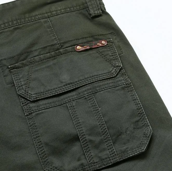 Новые Большие размеры 30-42 мужские длинные штаны рабочие Прямые хлопковые свободные брюки-карго мужские брюки комбинезоны