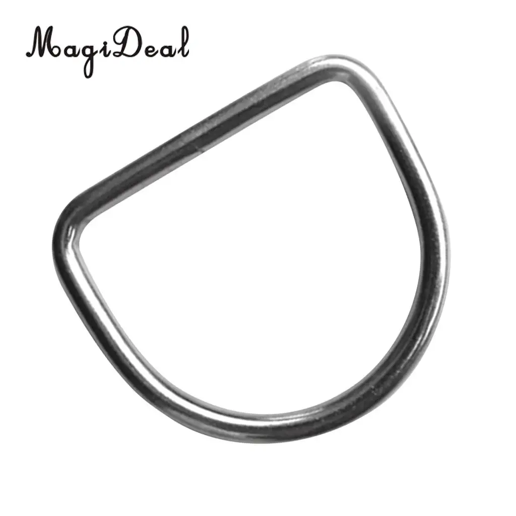MagiDeal Scuba Dive 316 Stainless Steel D Ring for 5cm Weight Belt Webbing Accessories Buckle Hook Scuba Diving Surfing Climbing