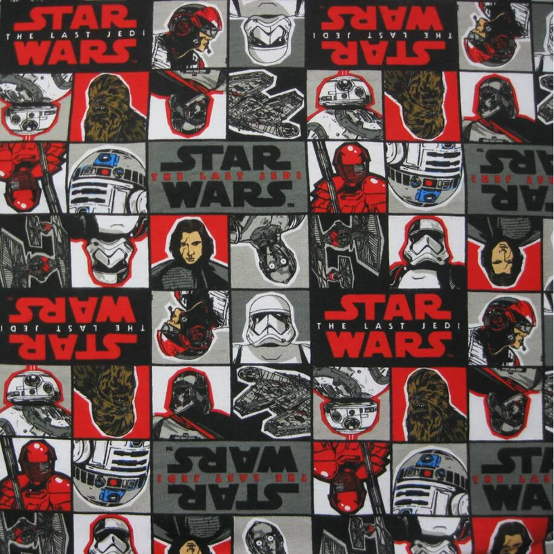 GOOD Wide 165cm Star Wars Fabric Stretch Lcyra Knitted Cotton Fabric