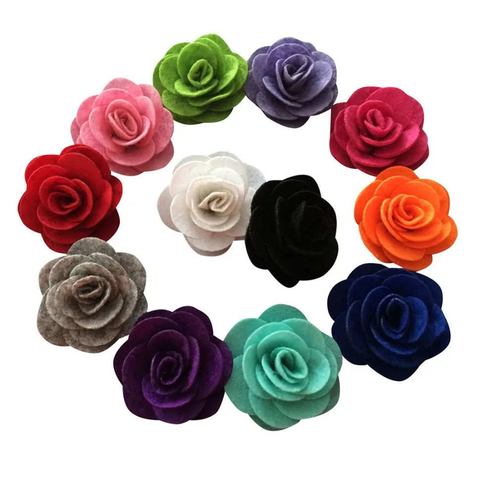 Allie style wisteria purple felt flower bow nylon headband or clip.