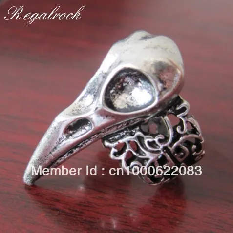 Gótico Crow Nest Oddities pájaro anillo Punk Cuervo joyería|bird skull ring|skull ringfashion rings - AliExpress