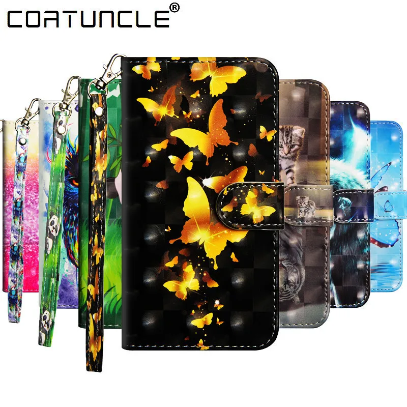 

Flip Leather Case sFor Fundas LG Q7 case For coque LG Q7 Plus Case For LG Q7 Cover 3D Painted Wallet Cover Stand Phone Cases