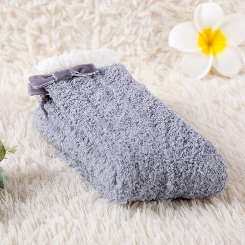 Jeseca из мягкого хлопка Kawaii бархатный топ полу носки для сна для женщин зимние толстые теплые зимние Sox Harajuku ретро Винтаж рождественские