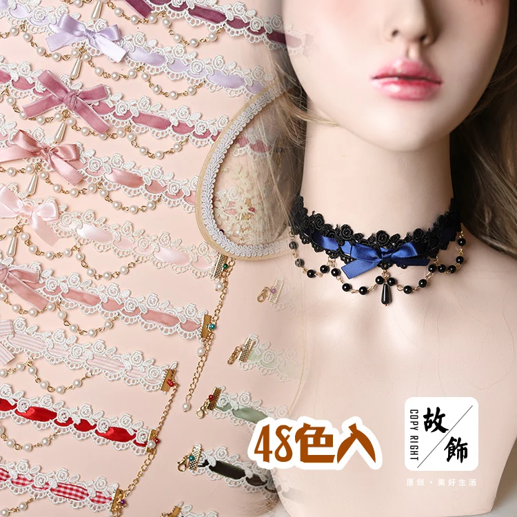 

Princess sweet lolita necklace Multicolored necklace with little accessories decorations will be maiden jewelry GSH175