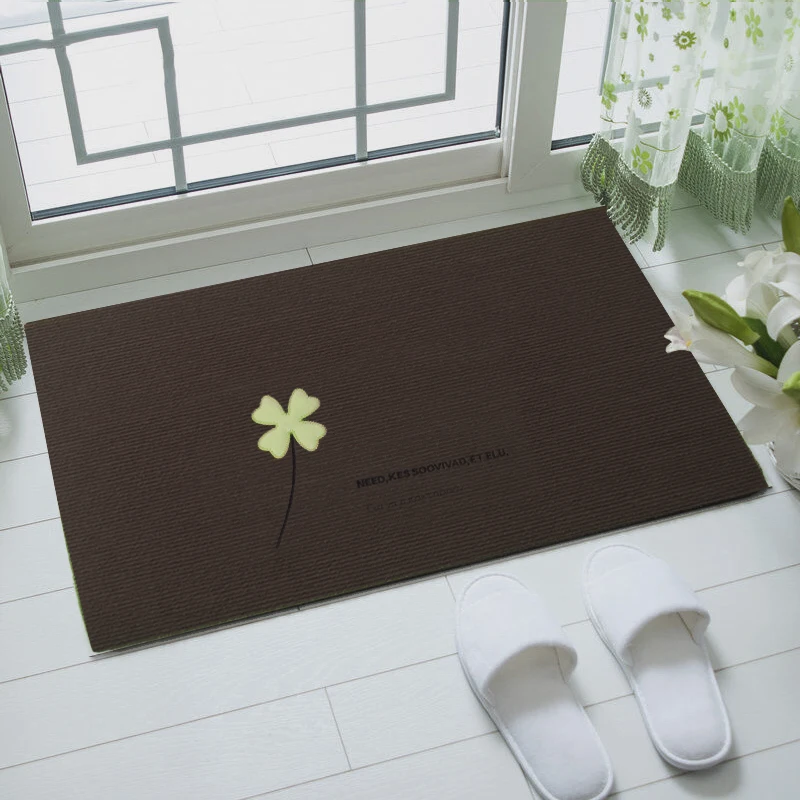 

RULDGEE Non-slip Oil Proof Absorbent Luminous Polyester PU Carpet for living Room Pentalobe Pattern Kitchen Mat Bathroom Rug